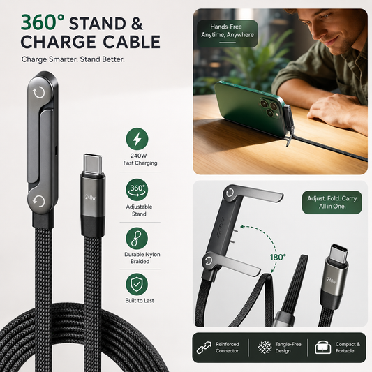 2-in-1 Stand & Charging Cable