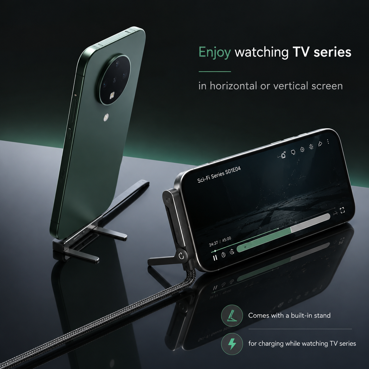 2-in-1 Stand & Charging Cable